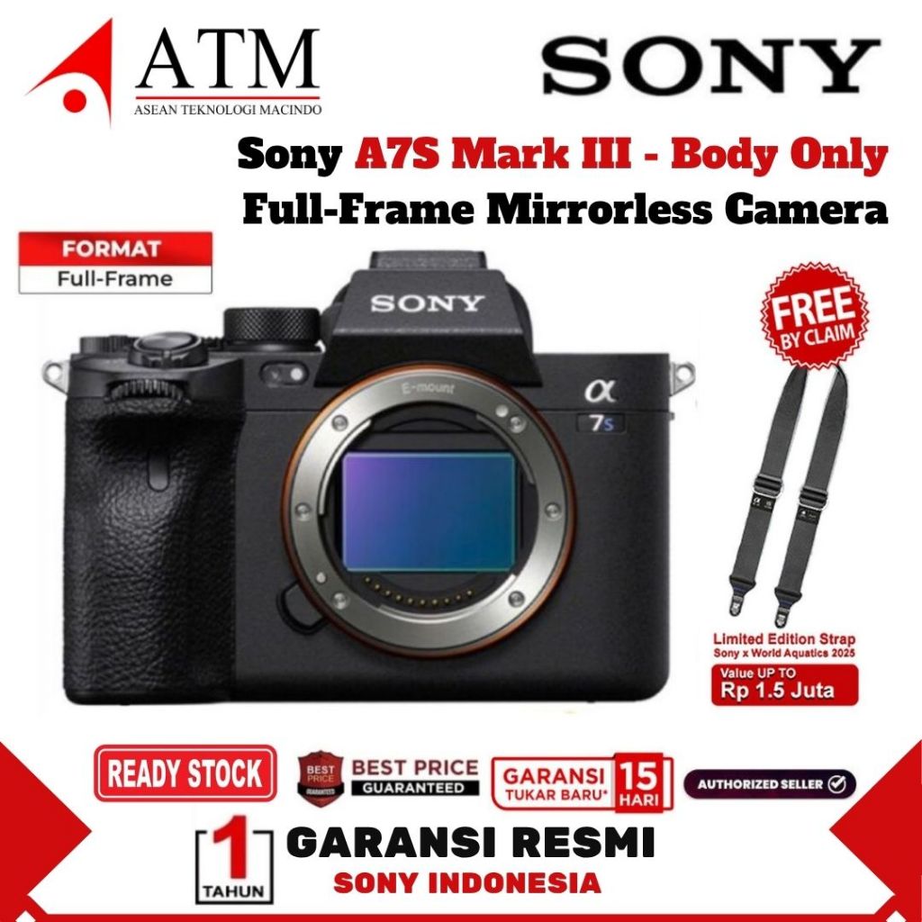 Sony A7SIII A7S III Sony A7S Mark III Sony A7S III Body Garansi Resmi