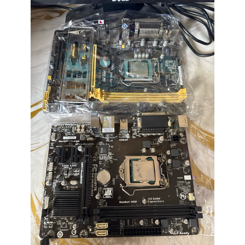 paket motherboard asus/gigabyte h81+processor g3240 lga 1150