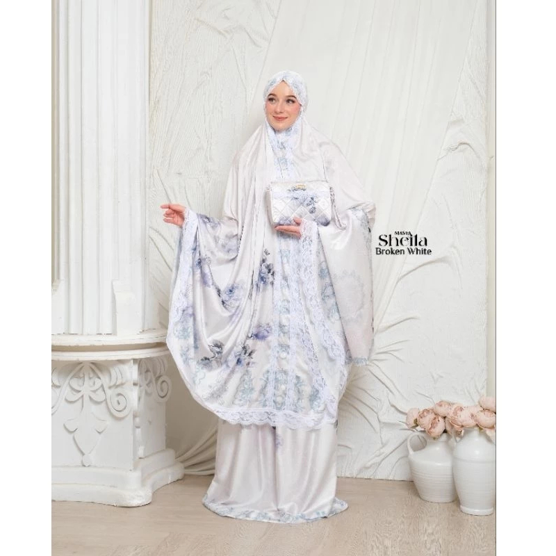 Mukena Mewah Prayer Set Armani Silk Premium Motif Masya Syari Original Terbaru Lateya Madenia Syari 