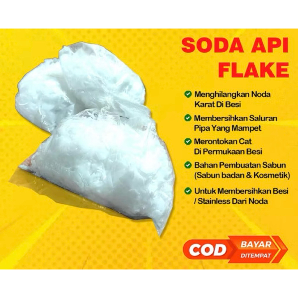 soda api flake naoh / soda api crystal kristal / soda api untuk saluran pipa