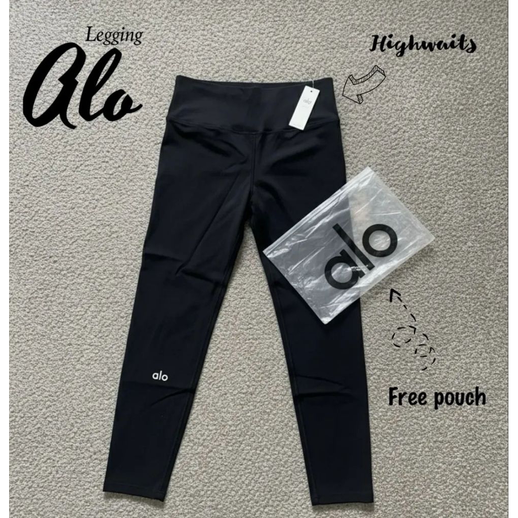LEGING ALO YOGA HAIGWAIST WANITA/LEGING WANITA SOANDEX PREMIUM(FREE ZINPLOCK ALO)