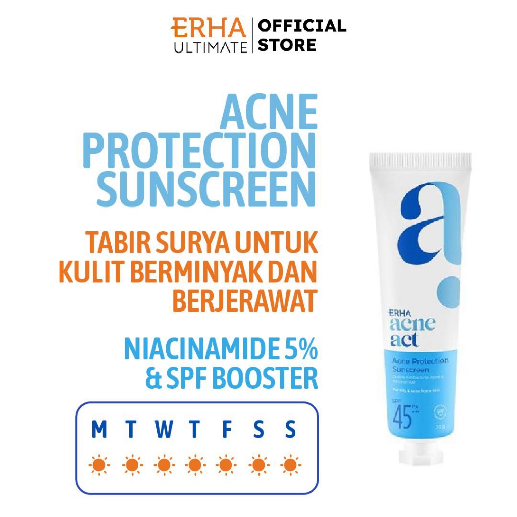 ERHA AcneAct Acne Protection Sunscreen SPF 45 PA+++ 30gr