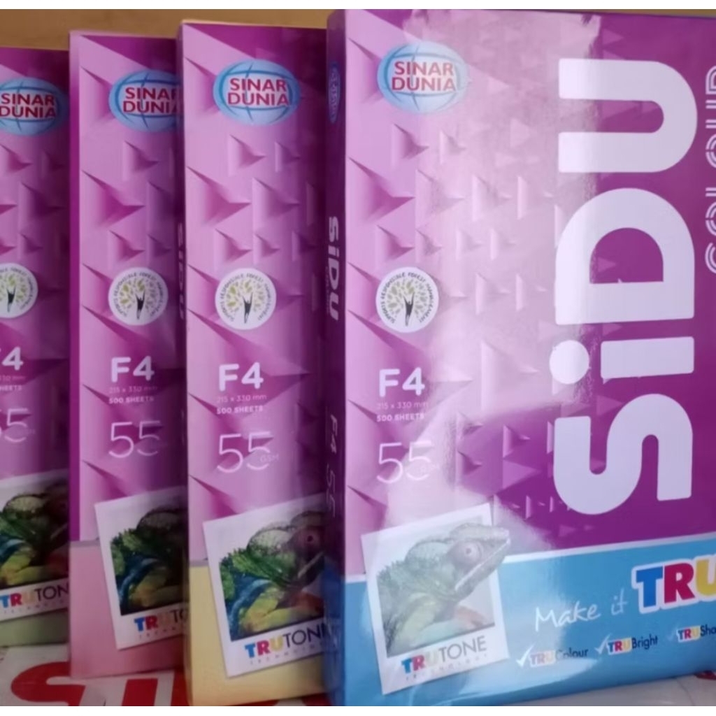 KERTAS F4 SIDU WARNA 55GRAM