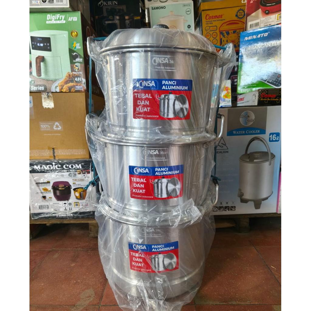 Panci Dandang Aluminium Cinsa - Panci Serbaguna - Panci Kukus - Panci Steamer - Panci Aluminium