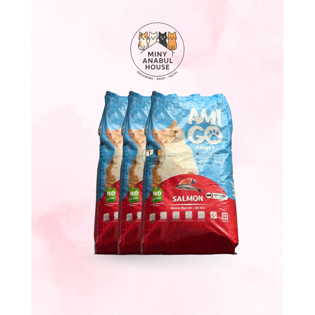 Amigo Cat Food Adult Salmon – 20Kg / 1 Sak