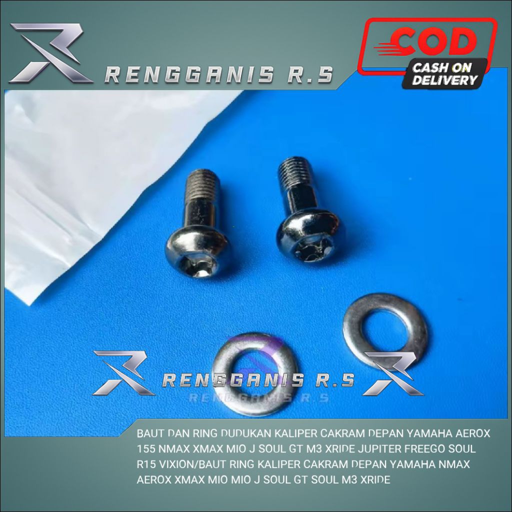 BAUT DAN RING DUDUKAN KALIPER CAKRAM DEPAN YAMAHA AEROX 155 NMAX XMAX MIO J SOUL GT M3 XRIDE JUPITER