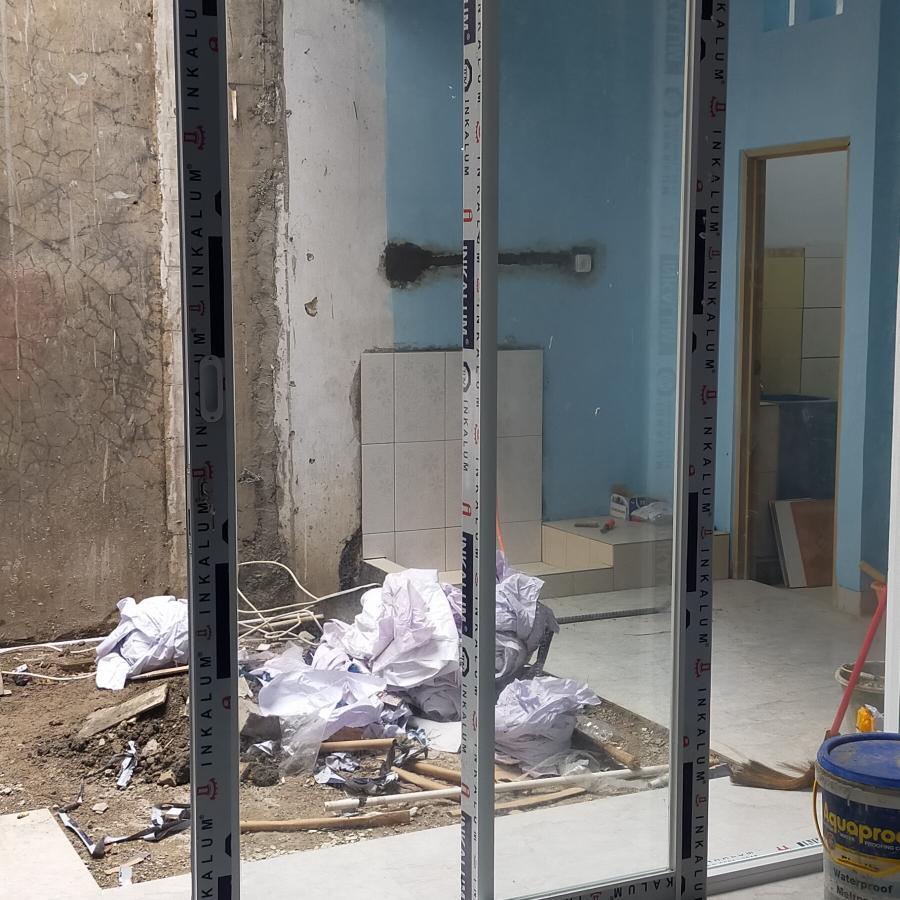 Pintu geser sliding kaca mati spesial order - LS ALUMUNIUM