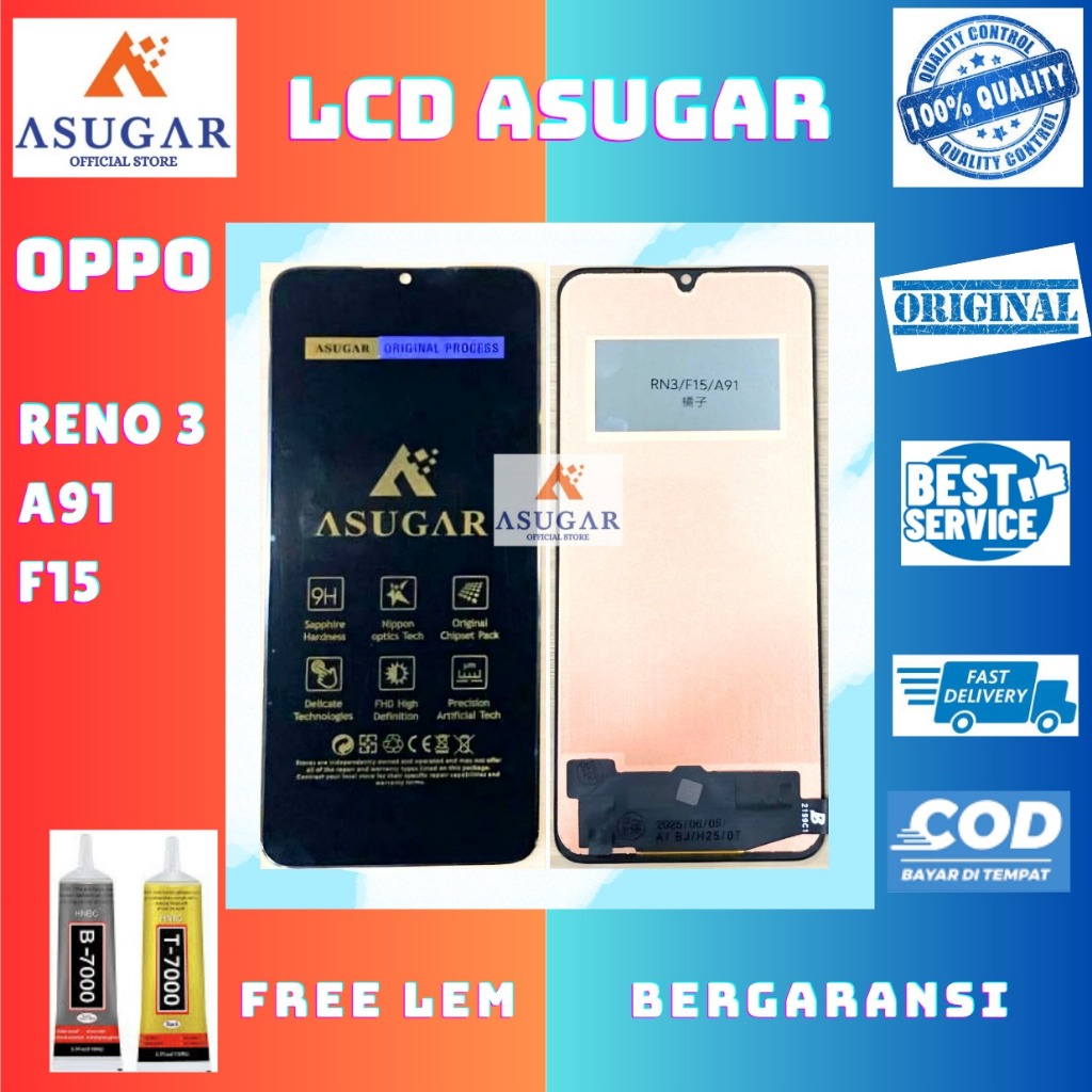 GAR LCD ORIGINAL FULL HD for HP OPPO RENO 3, A91, F15