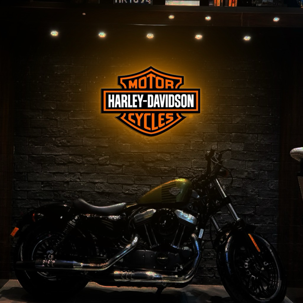 Dekorasi Kamar cowok Dekorasi garasi motor hiasan dinding moge hiasan dinding harleeeydavidson lampu