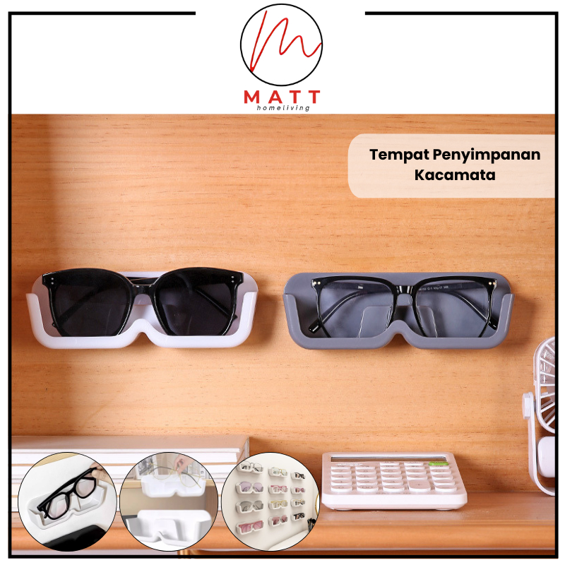 MATT Rak Tempat Kacamata Gantung Dinding Rak Display Kacamata / Kotak Penyimpanan Kacamata