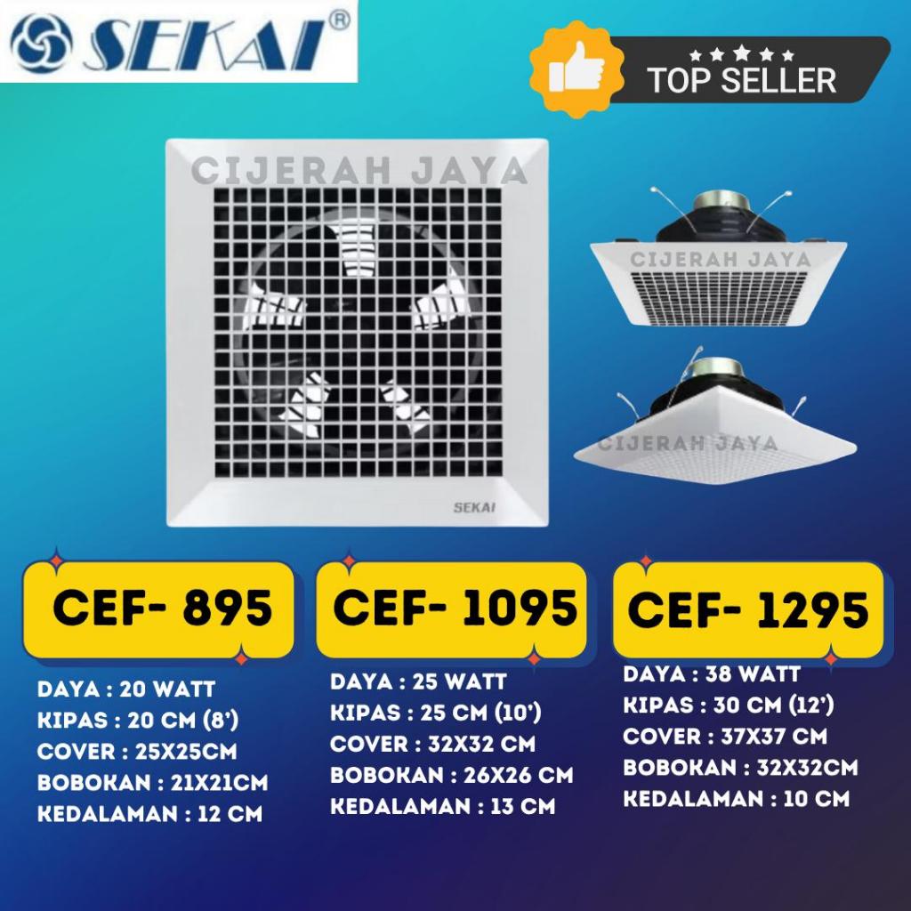 Sekai CEF 1295 Ceiling Exhaust Fan 12 Inch Hexos Plafon / Kamar Mandi