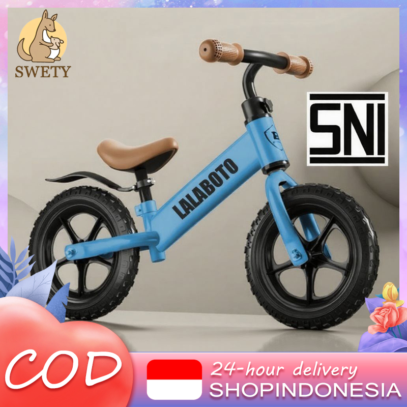 LALABOTO Sepeda Balance Bike Anak Tanpa Sepeda Push Bike Balance Roda 2 Mainan Anak 2 3 4 5 tahun