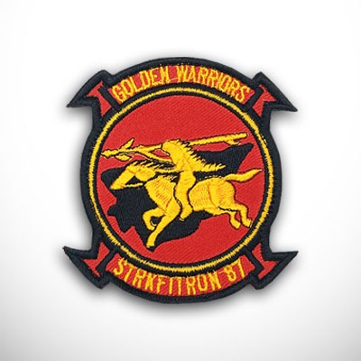 Patch VFA-87 Golden Warriors US Navy Strike Fighter Squadron Bordir Logo Emblem Insignia VFA87 Patch