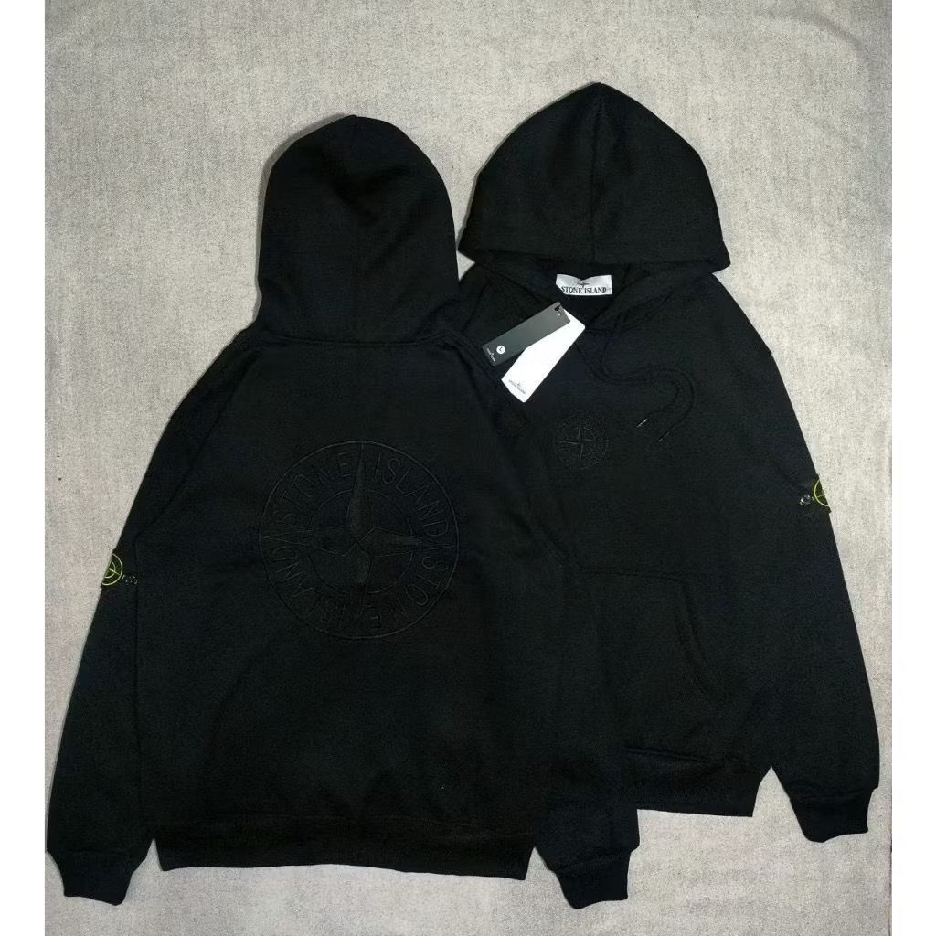 Stone Island Hoodie Trendi Cowok Keren / Hoodie Big Logo Original Mata Angin / Jacket Cowok Full Tag