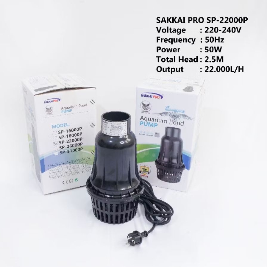 SAKKAI PRO POMPA KOLAM LOW WATT SP-22000P