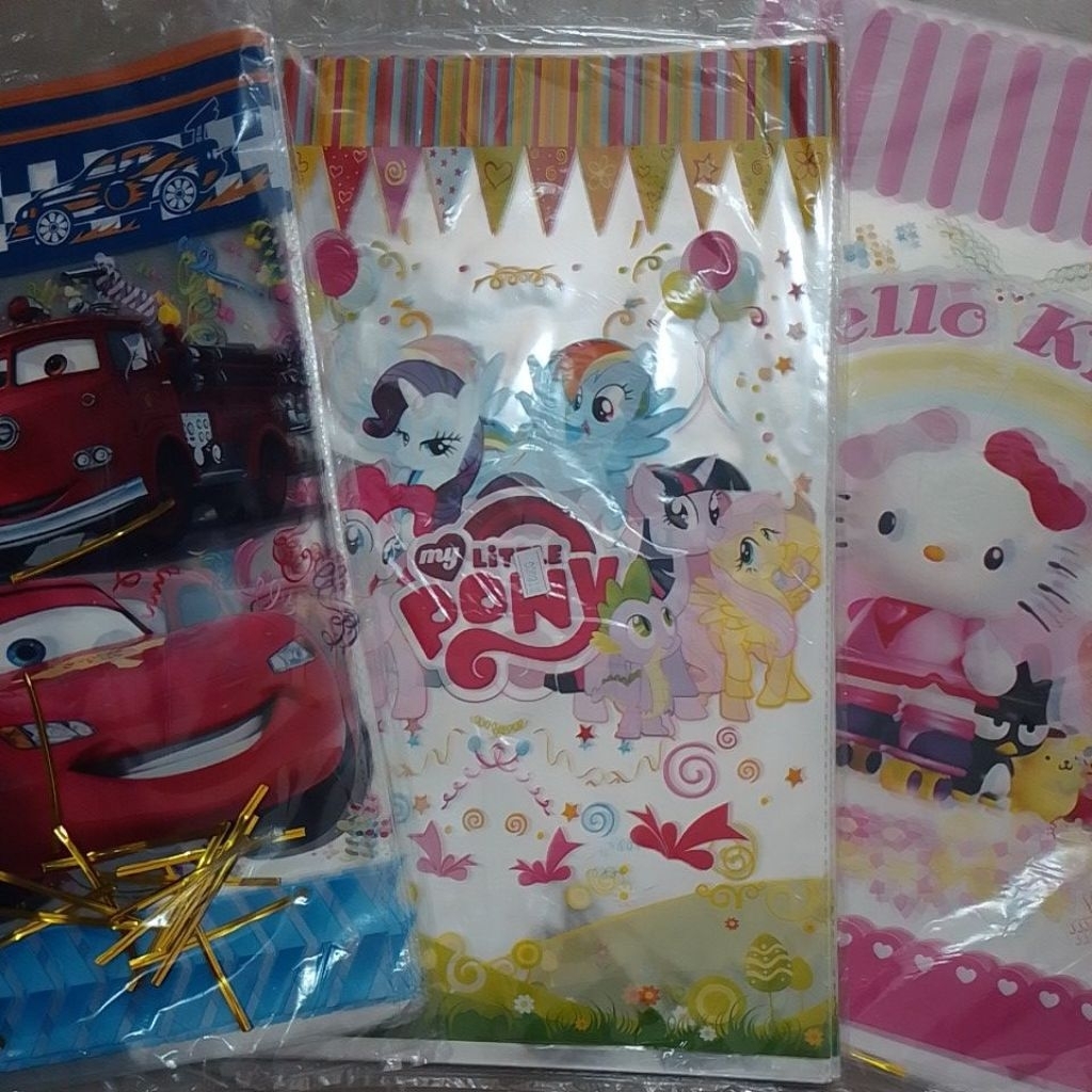 Tas Plastik Ulang tahun Karakter Ukuran besar