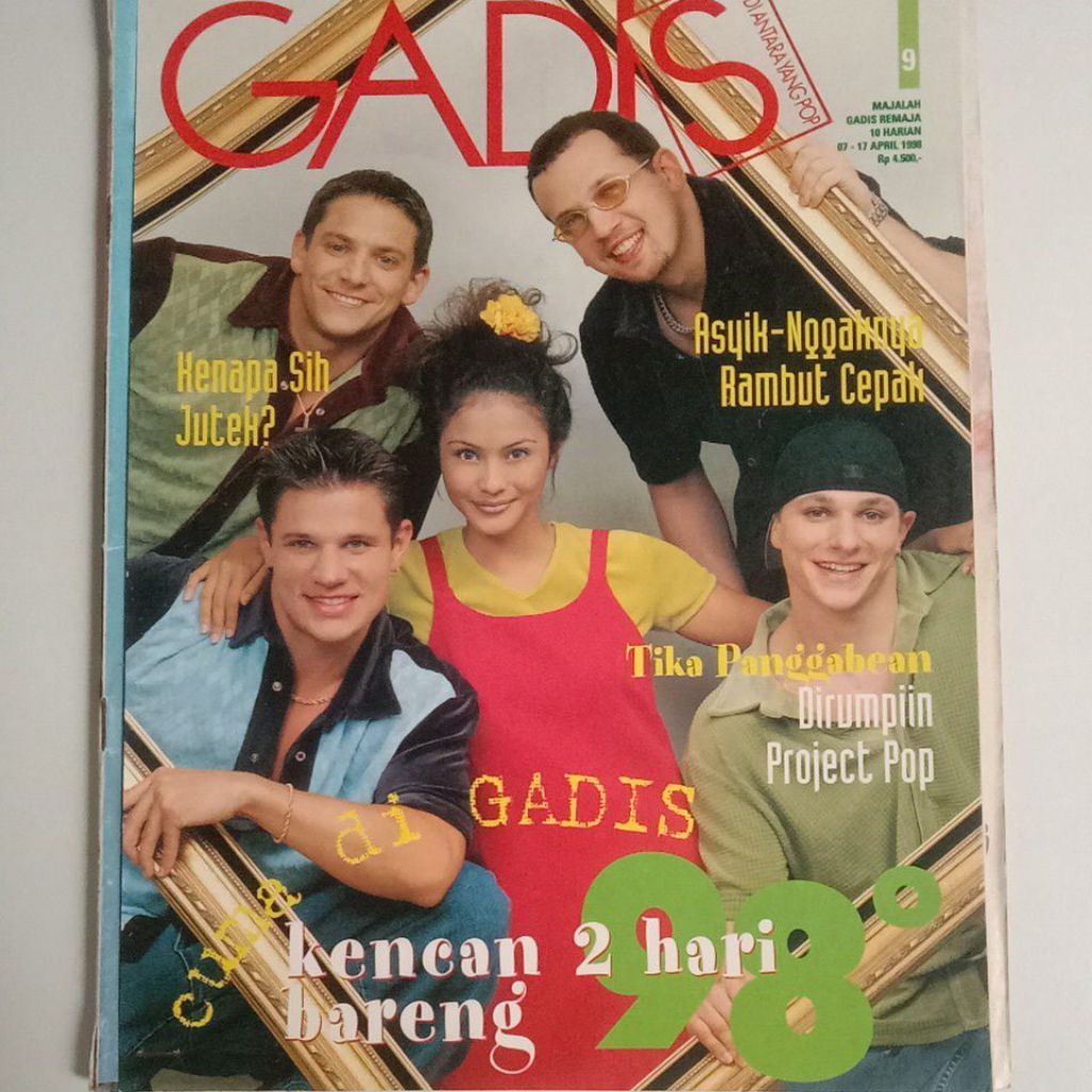 Majalah Gadis Tahun 1998 Cover Regina Pingkan (Gadis Sampul'95)