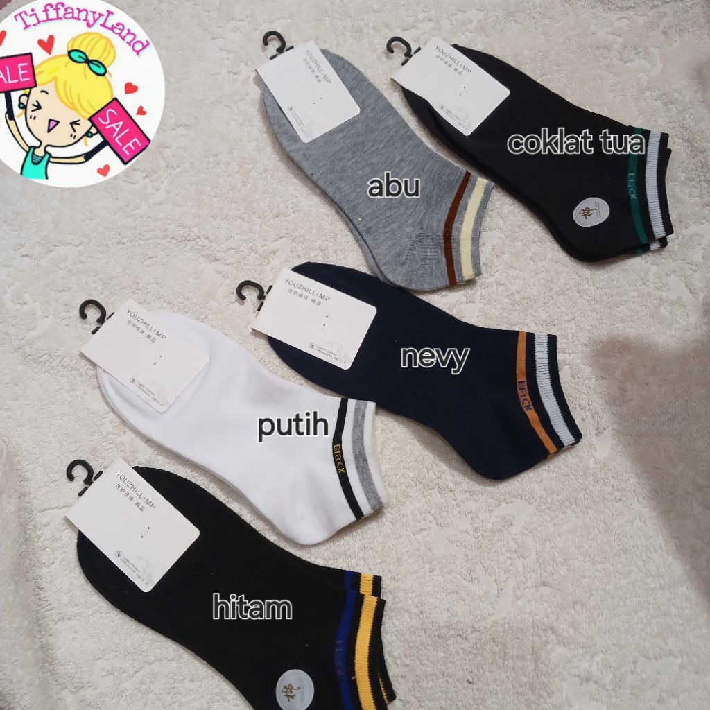 kaos kaki wanita katun korea style black