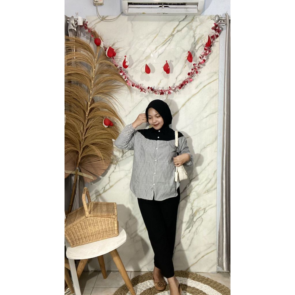 PAKET BUNDLING SETELAN KEMEJA ALESHA // ONE SET WANITA