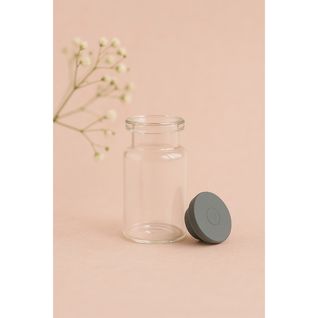 BOTOL VIAL 10ML BOTOL KACA + TUTUP KARET