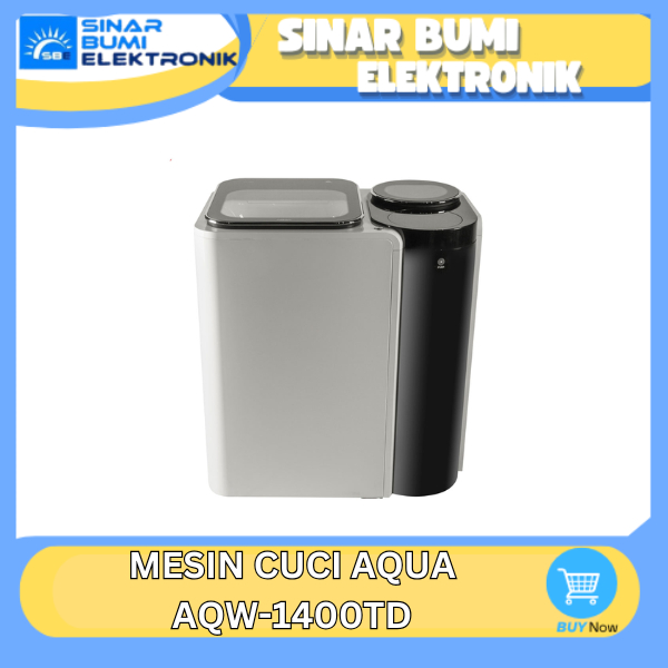 AQUA AQW-1400TD MESIN CUCI TOP LOADING 14KG PILLOW DRUM - AQW1400TD AQW14