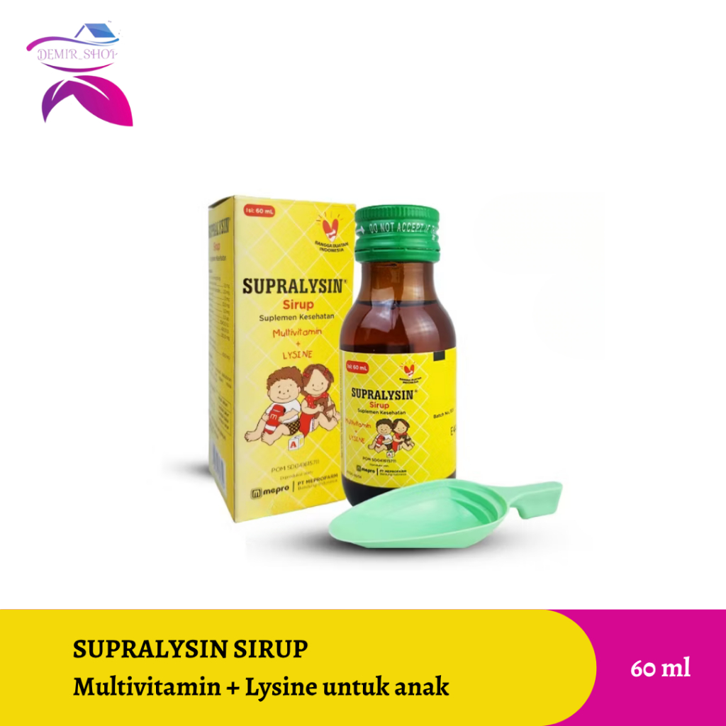 Supralysin Sirup 60 ml / Multivitamin + Lysine / Vitamin Anak
