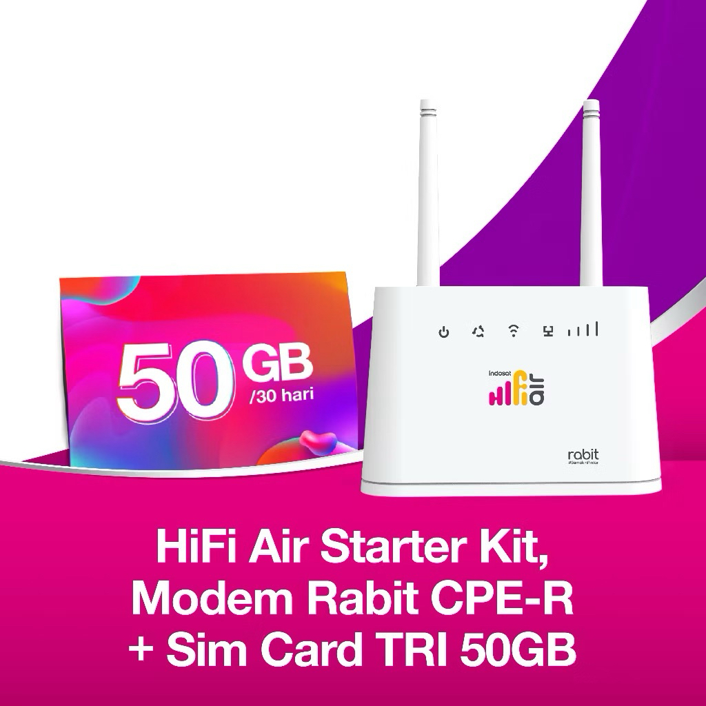 Indosat Hifi Air Rabit Modem 4G LTE 50GB