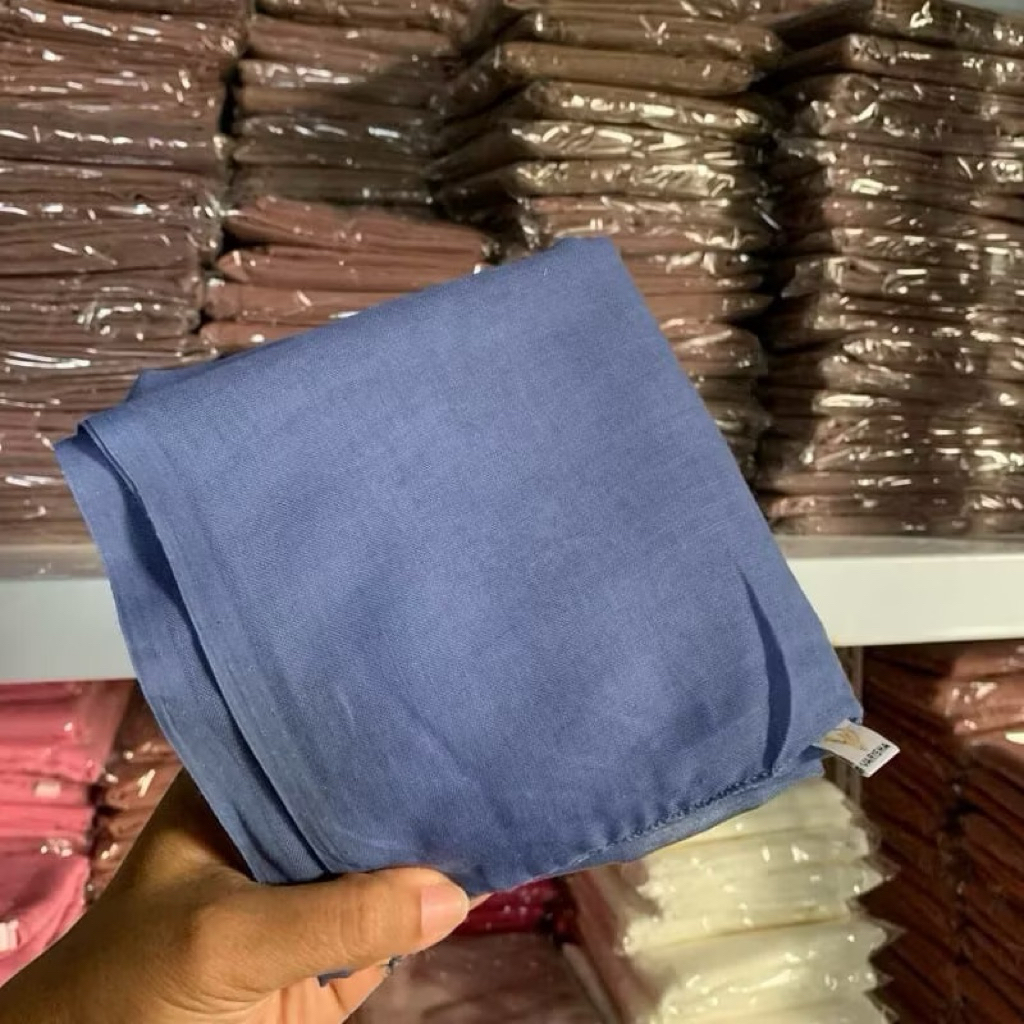 Hijab segi empat paris jadul denim muda || Paris Jadul Biru denim soft || Hijab Segiempat denim || P