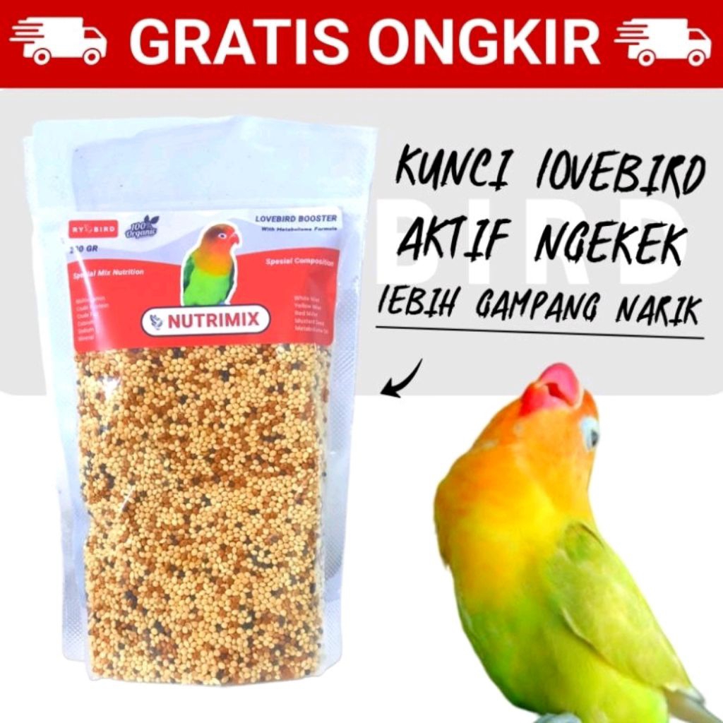 NUTRIMIX LOVEBIRD Milet Pakan Burung Lovebird Vitamin Penggacor Burung Lovebird