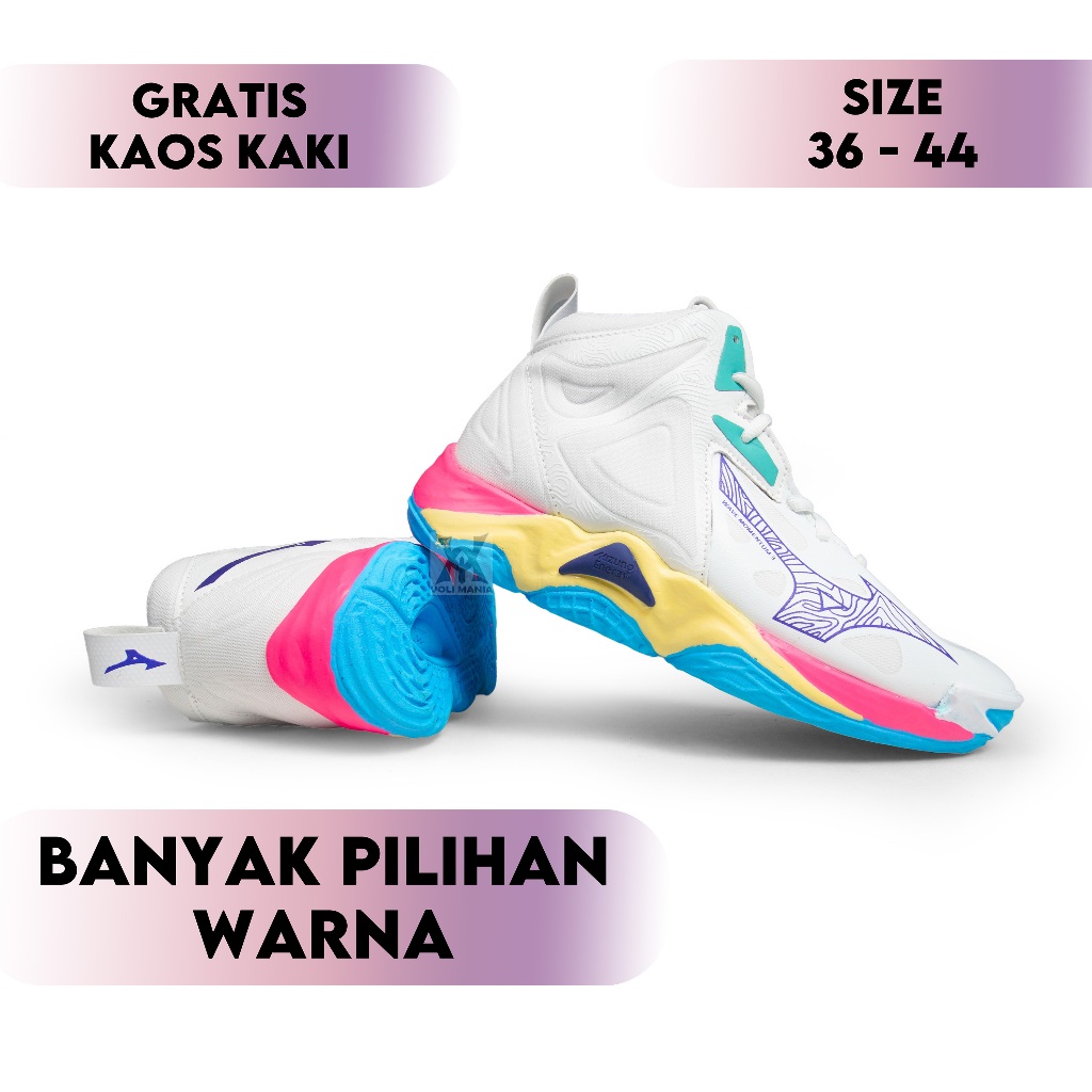 Garansi Kualitas Super Sepatu Voli Mizuno Wave Momentum 3 Sepatu Volly Pria Dan Wanita Size 36 - 44