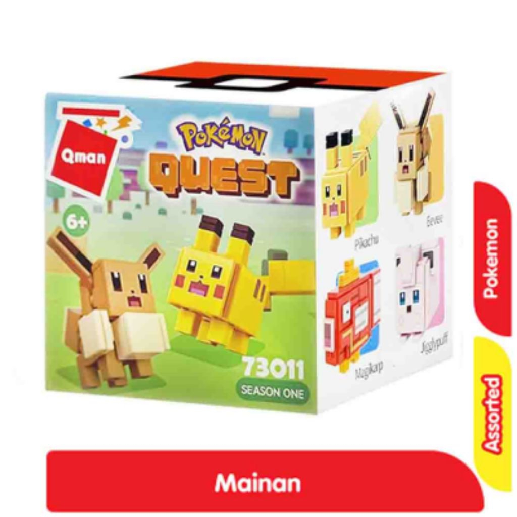Qman Pokemon Quest Mainan Bricks Anak Assorted