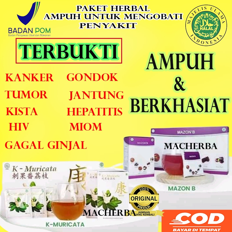 K Muricata Dan Mazon B Original Paket Mazon B Dan K Muricata Obat Herbal Jantung Hepatitis Kanker Pa