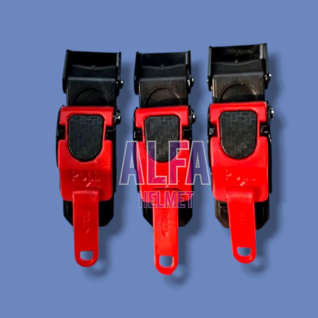 Gesper Helm Model Nhk Pita Merah Microlock / Kancing Helm Nhk Pita Merah