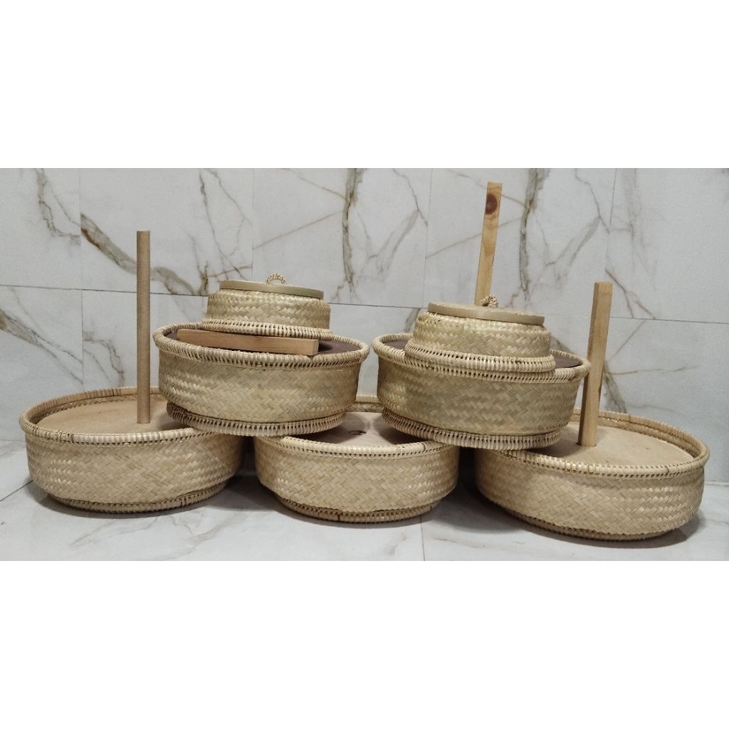 Bokor polos bahan payet sibeh ikat rotan