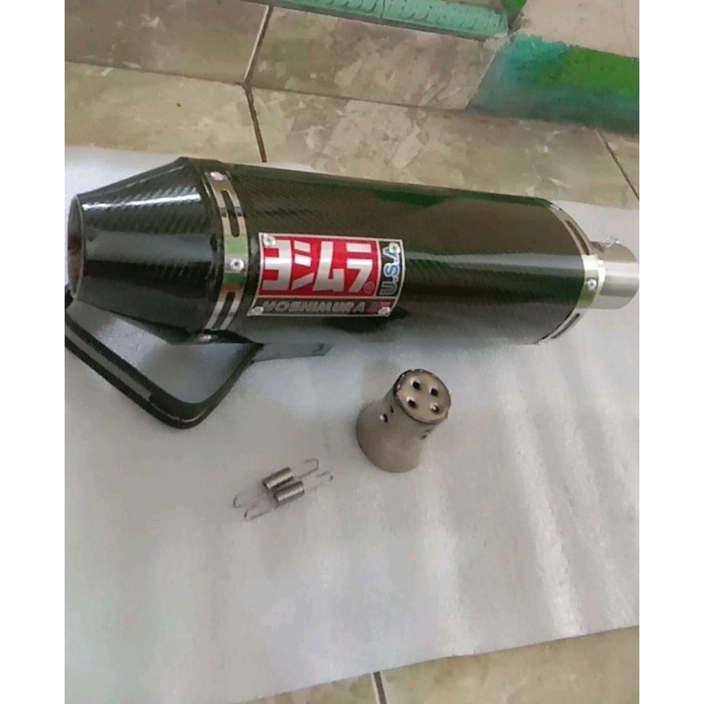 Silencer BASS ADEM Knalpot Racing Yoshimura USA karbon +DB killer for Sonic 150 eksoz