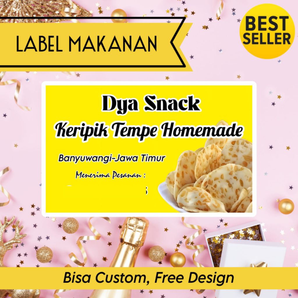 LABEL MAKANAN / KERUPUK / KERIPIK TEMPE