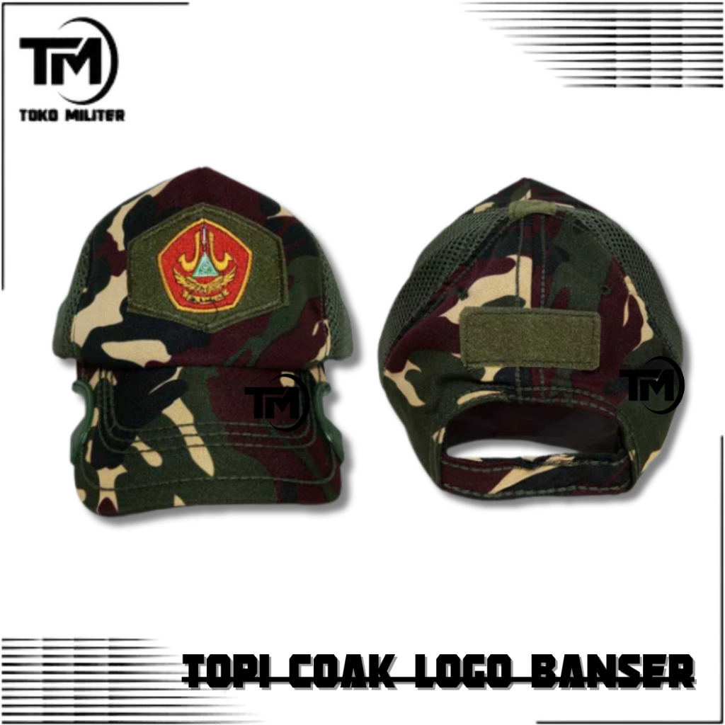 Topi coak tactical logo banser / topi banser / topi loreng banser / topi tactical coak banser cod
