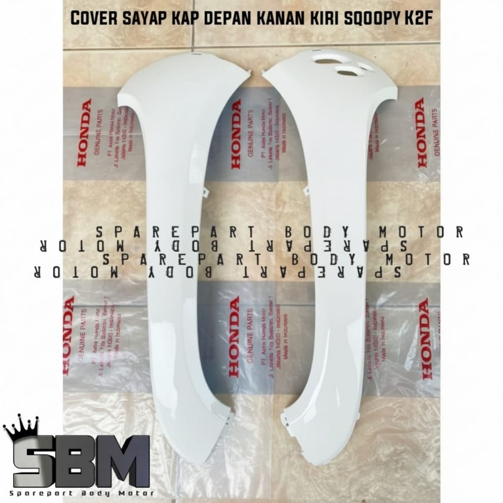 Sayap samping kanan Kiri Body Depan Honda Scoopy 2020 2023 K2f Warna Putih Doff Original