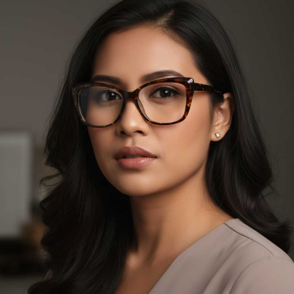 Kacamata Minus Anti Radiadi Blueray Wanita Cat Eye Kaca Mata Photochromic CEWEK Mata Kucing