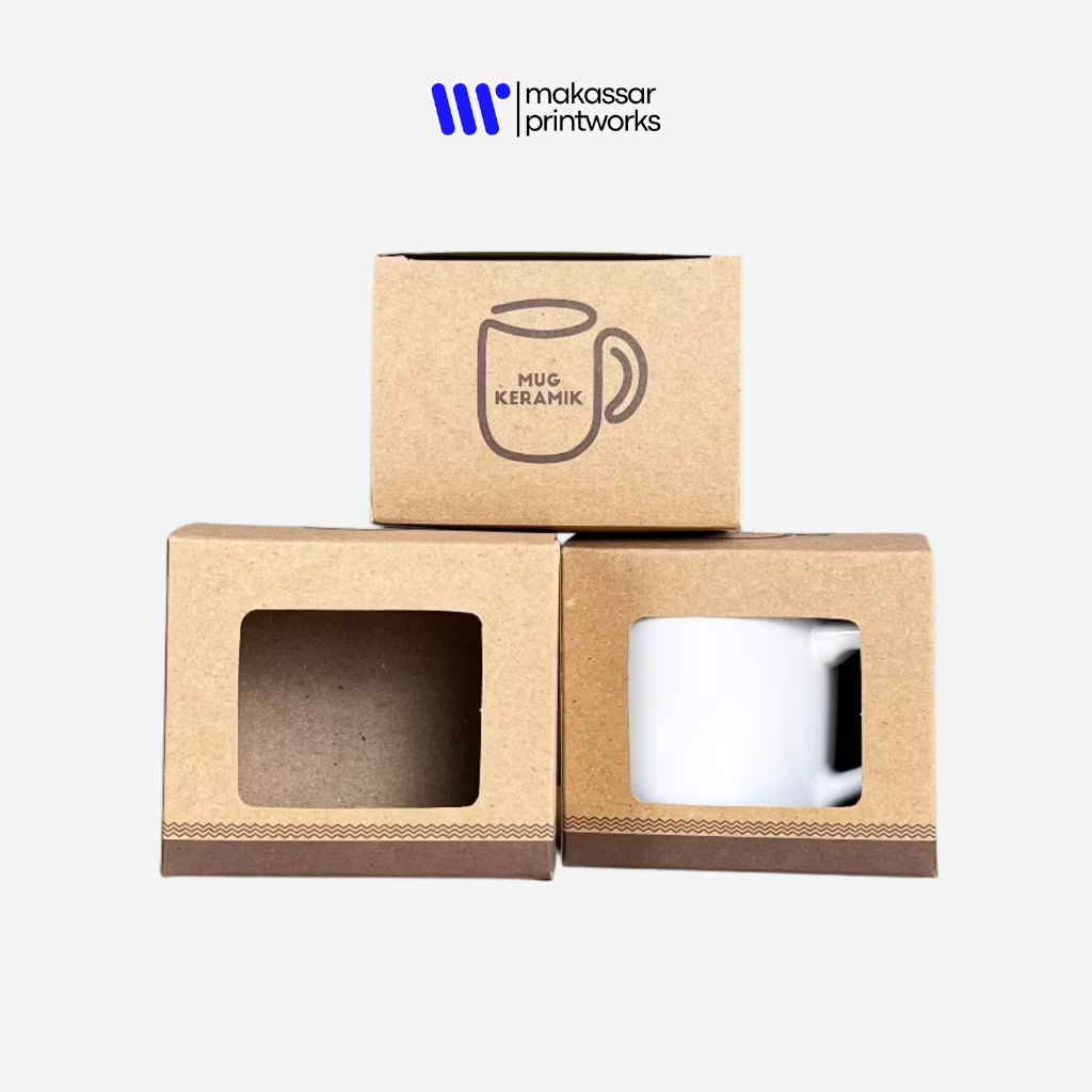 Box Mug Coklat | Dus Mug | Inner Box Mug | Kardus Mug Coklat Polos