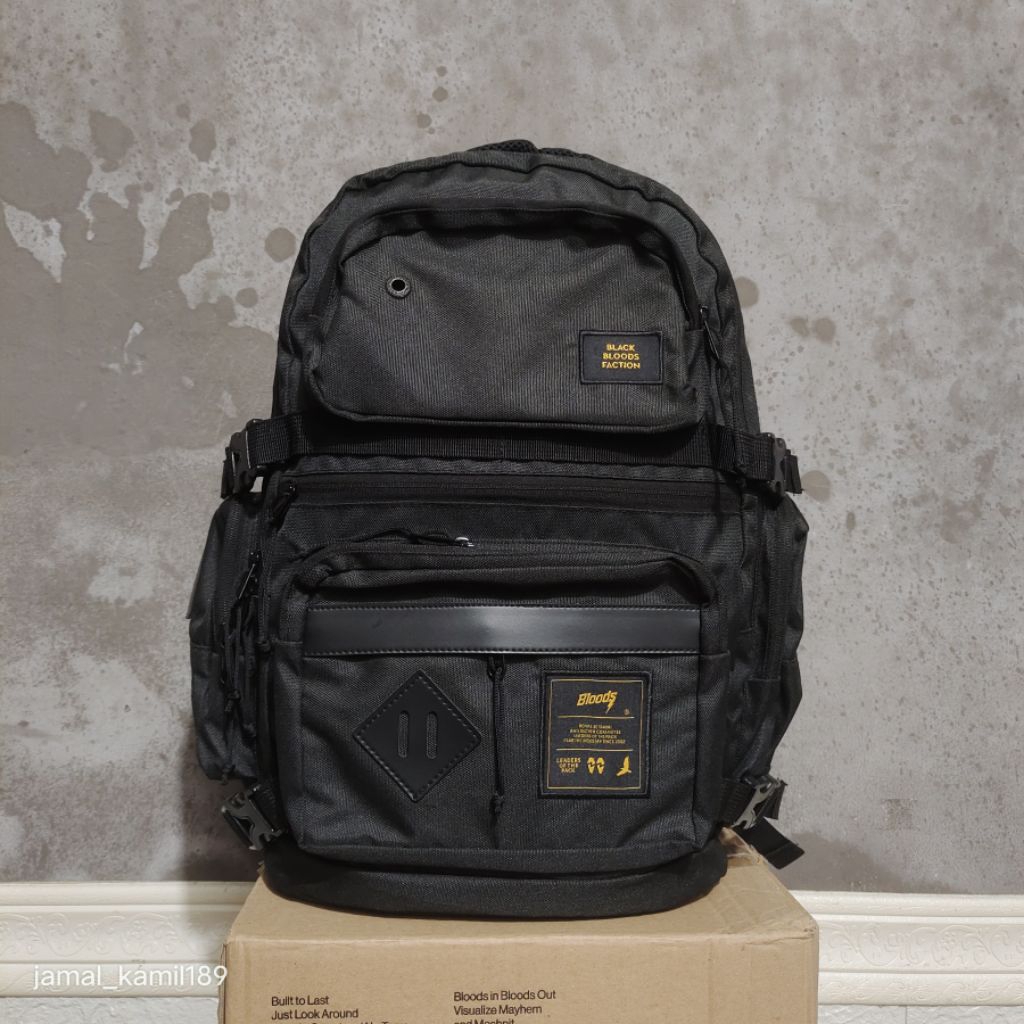 TAS RANSEL LAPTOP BLOODS ILDURO BLACK ORIGINAL.
