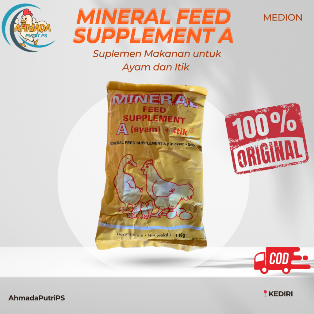 Mineral Feed Supplement 1KG  untuk Ayam Layer dan Broiler - Mineral Ayam Petelur