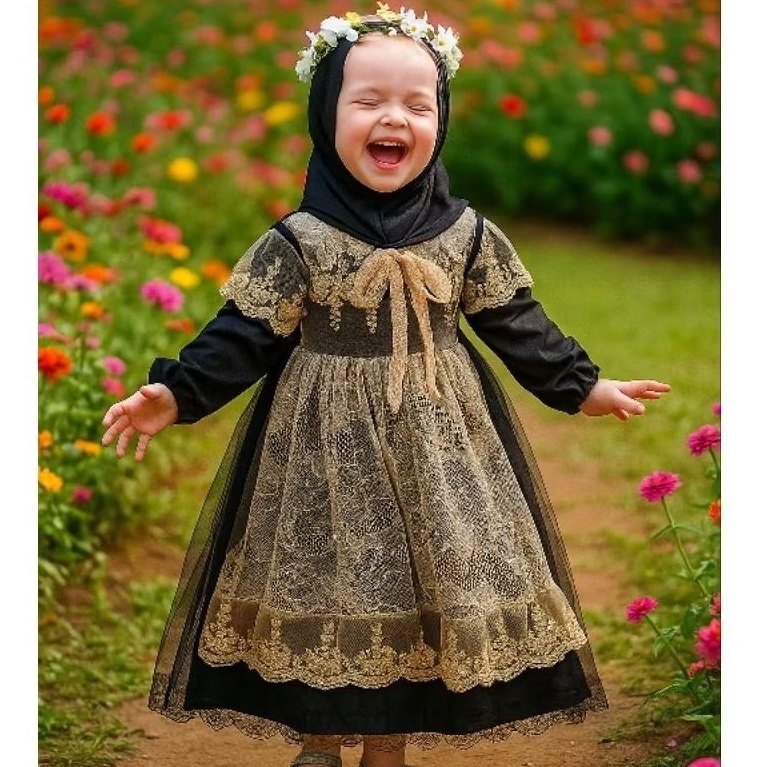 Gamis Anak Natasha (free hijab)