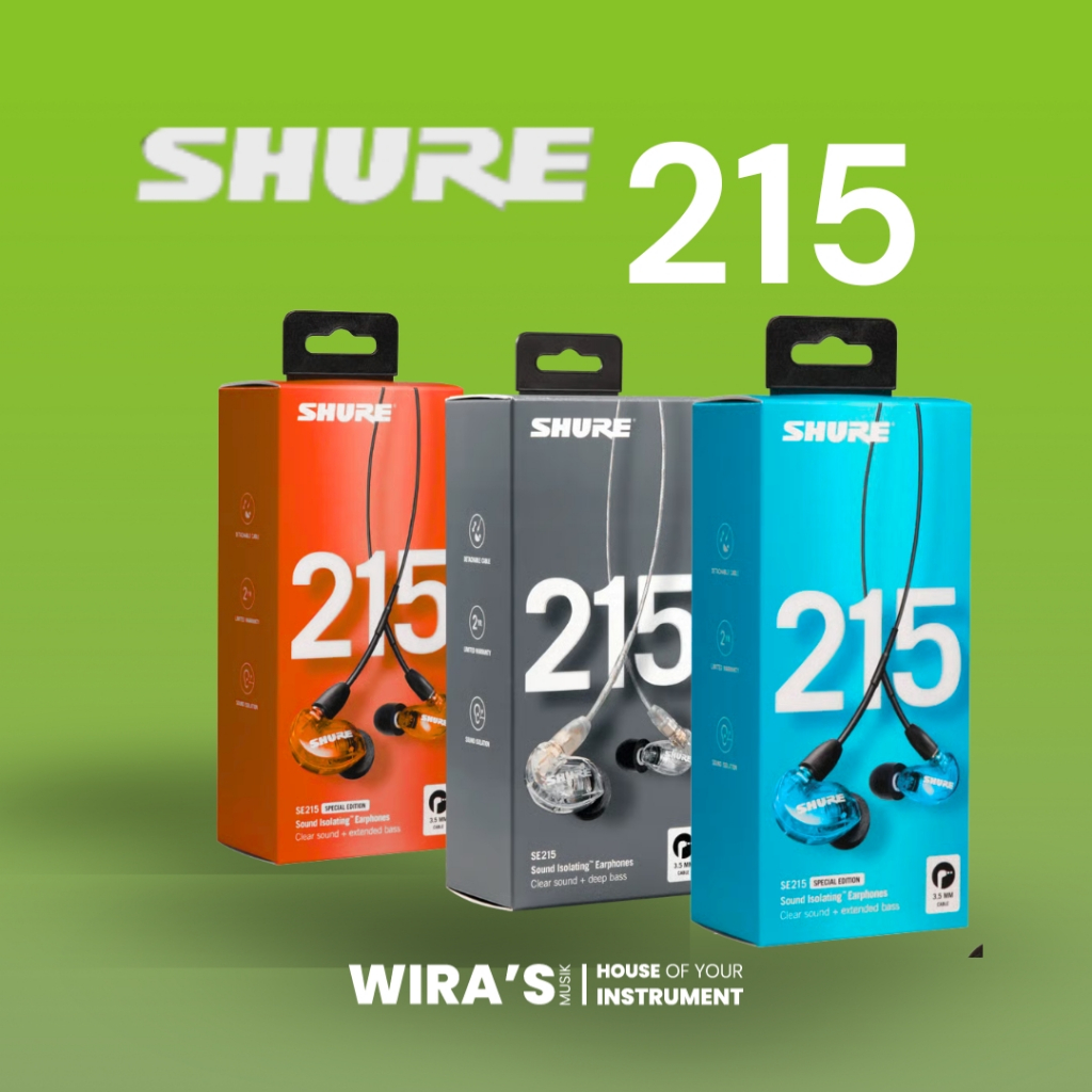 SHURE SE215 PRO IEM PANGGUNG IN EAR MONITOR ORIGINAL / SHURE SE215 PRO