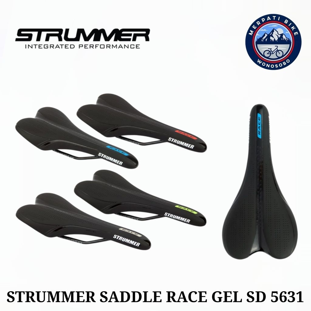 Saddle Gel Race Strummer SD 5361 Sadel Sepeda Lipat  MTB BMX Fixie Strummer SD-5361 Race Gel Saddle