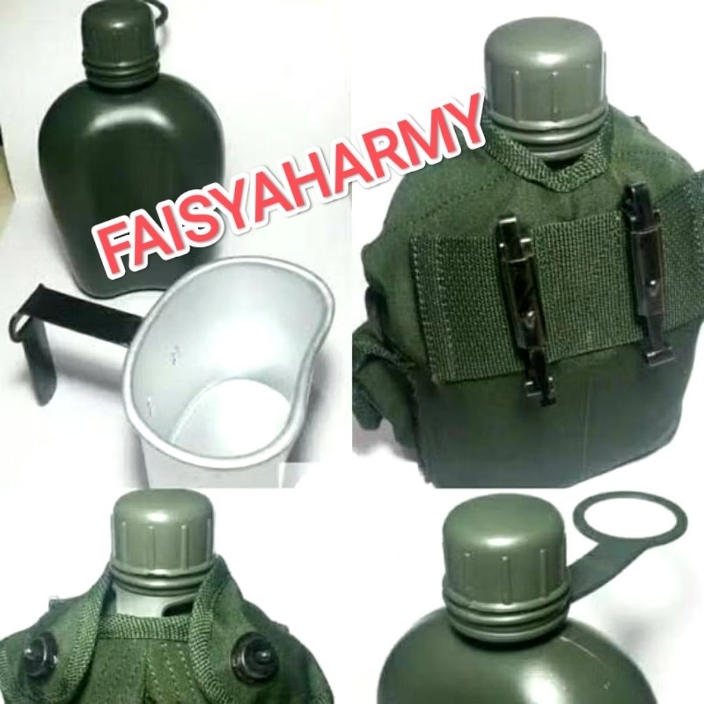 PEPLES / TEMPAT AIR MINUM 1 SET  WARNA HIJAU TNI