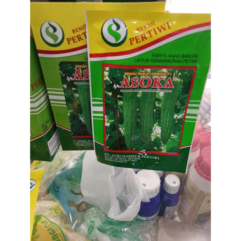 Benih Bibit Paria Asoka F1 (Isi 10 Gram) Masa Berlaku 2026 Terbaru - Benih Cap Sari Tani