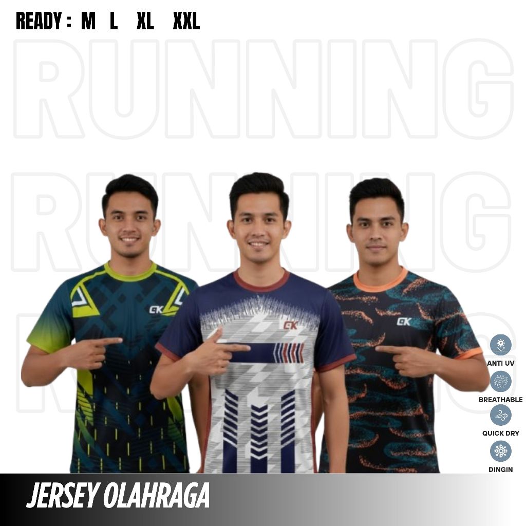 TORVO SPORT Jersey Olahraga Dry Fit Premium | Kaos Bola & Voli Pria Wanita | Jersey Bola Voli Printi