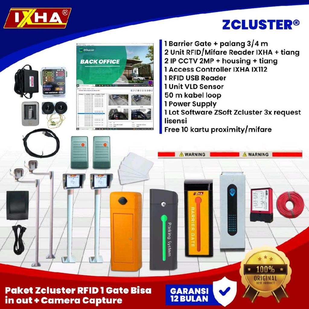 Paket portal Perumahan ZCluster Asli RFID, ipl photo capture 1 gate bisa in out