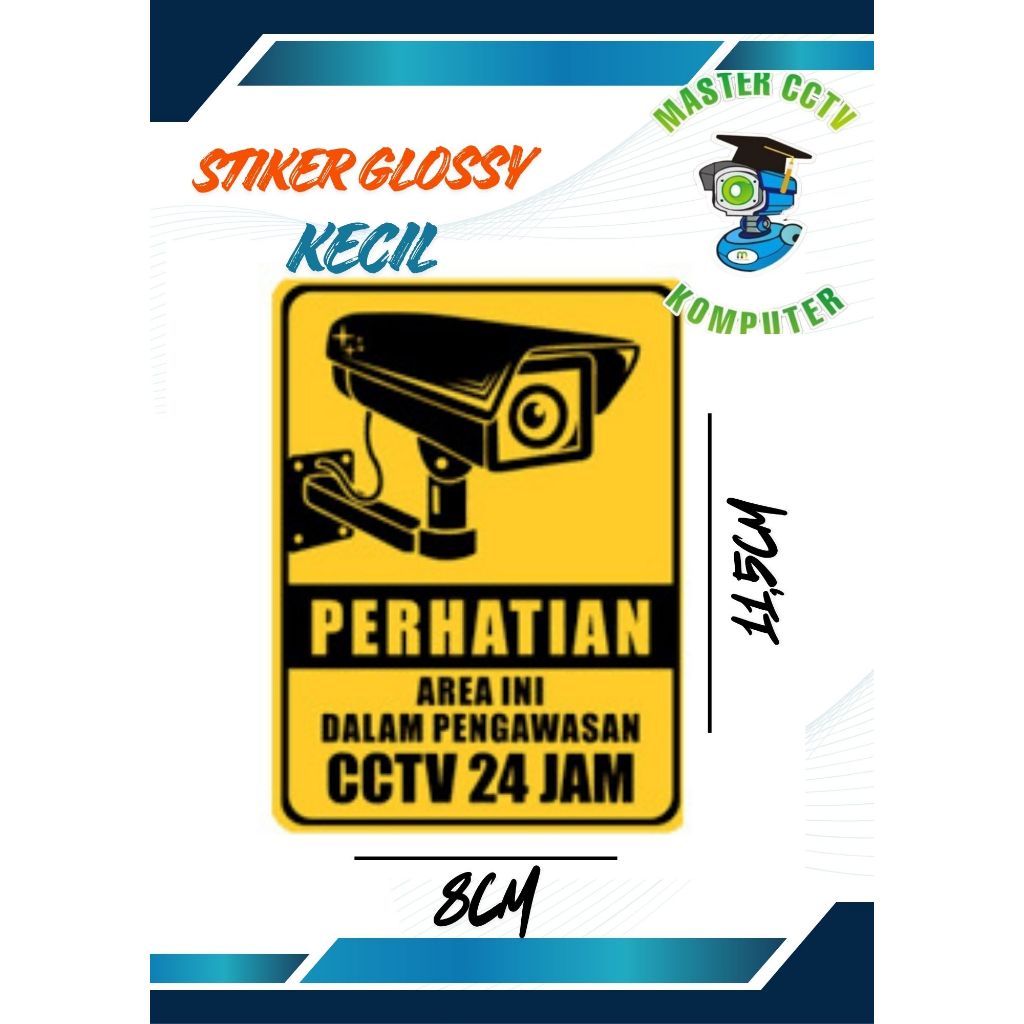 STIKER CCTV GLOSSY KECIL
